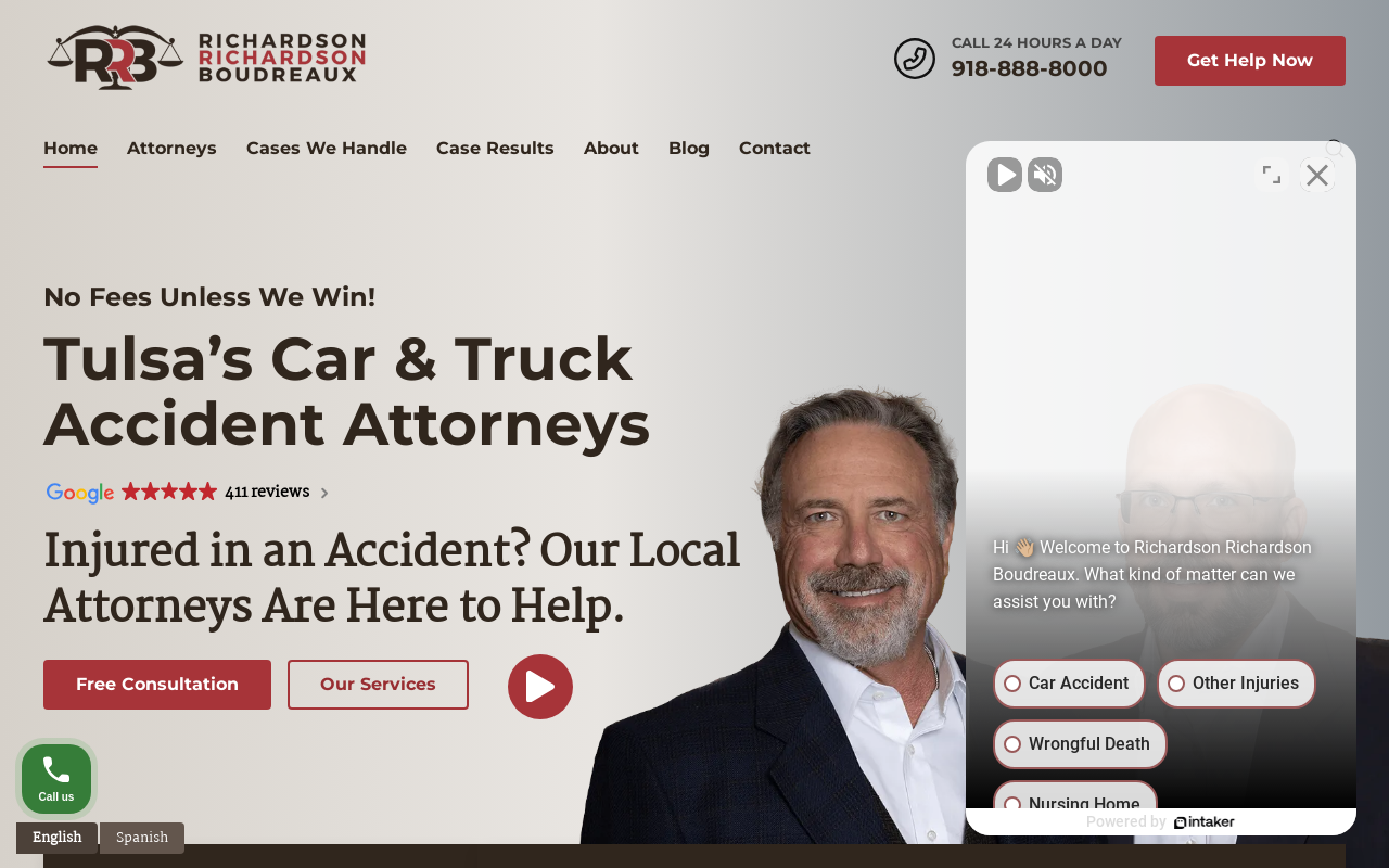 Richardson Richardson Boudreaux, PLLC — screenshot of their official website