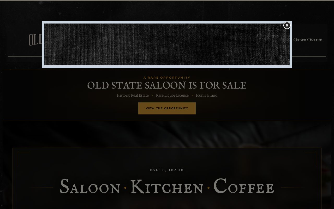 Old State Saloon — screenshot of their official website