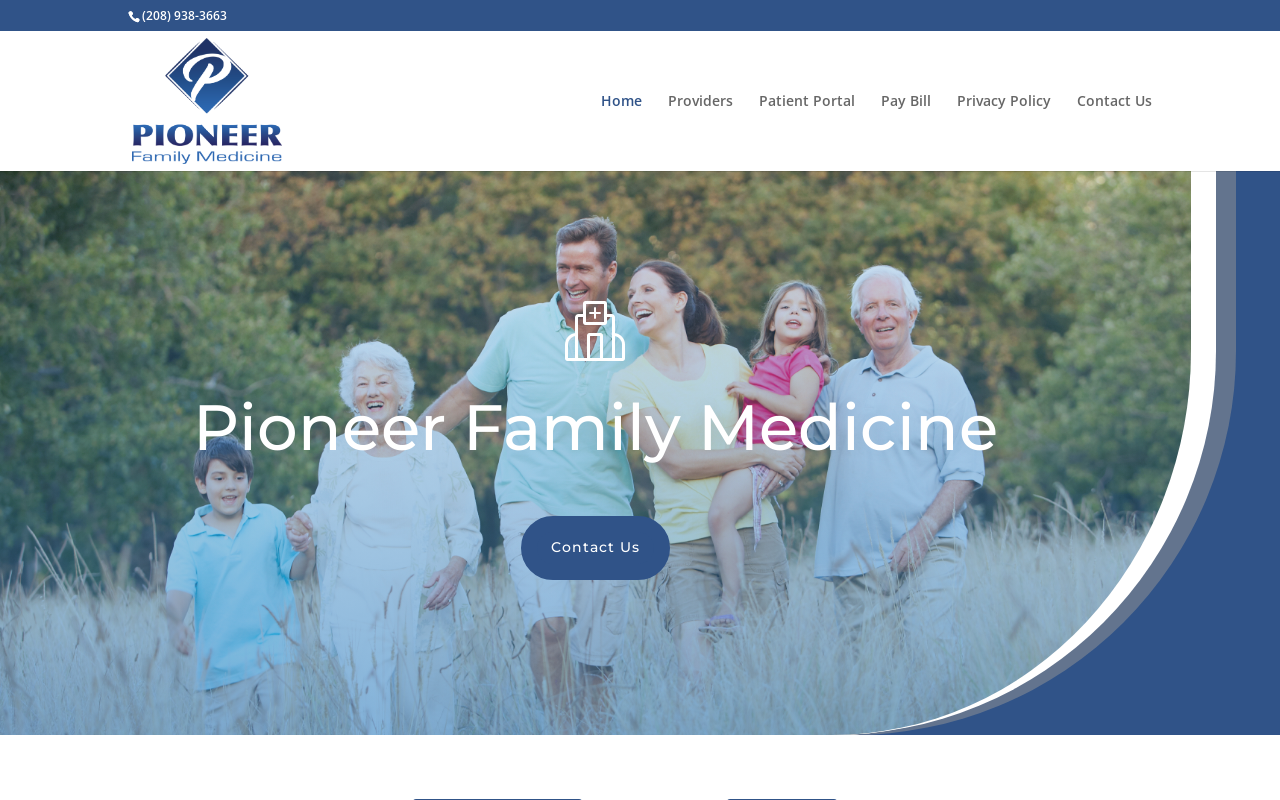 Pioneer Family Medicine — screenshot of their official website