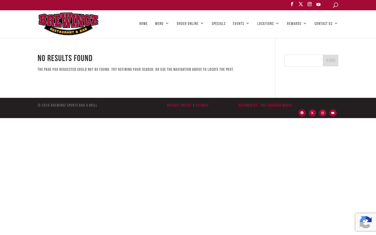 BreWingZ Restaurant and Bar — screenshot of their official website