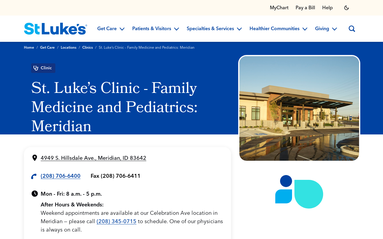 St. Luke's Clinic – Family Medicine and Pediatrics — screenshot of their official website