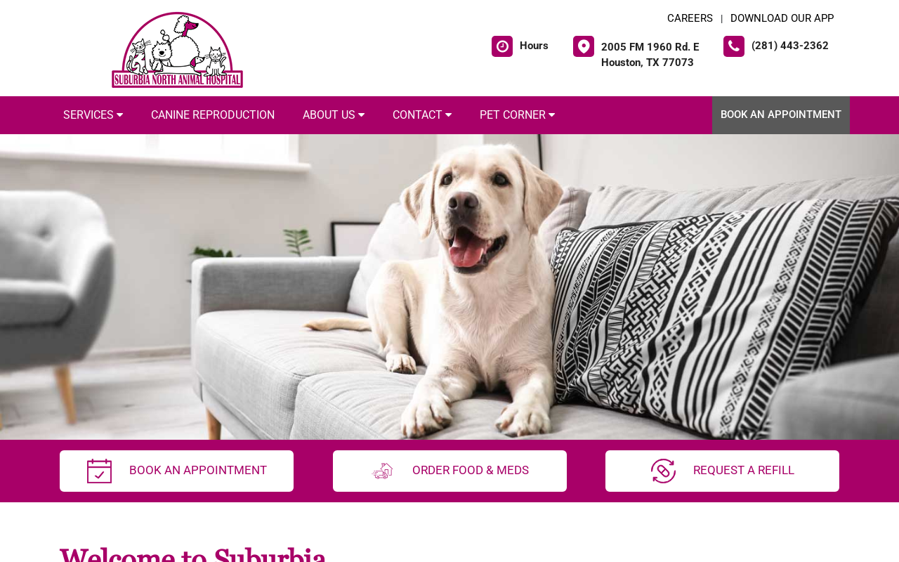 Suburbia North Animal Hospital — screenshot of their official website