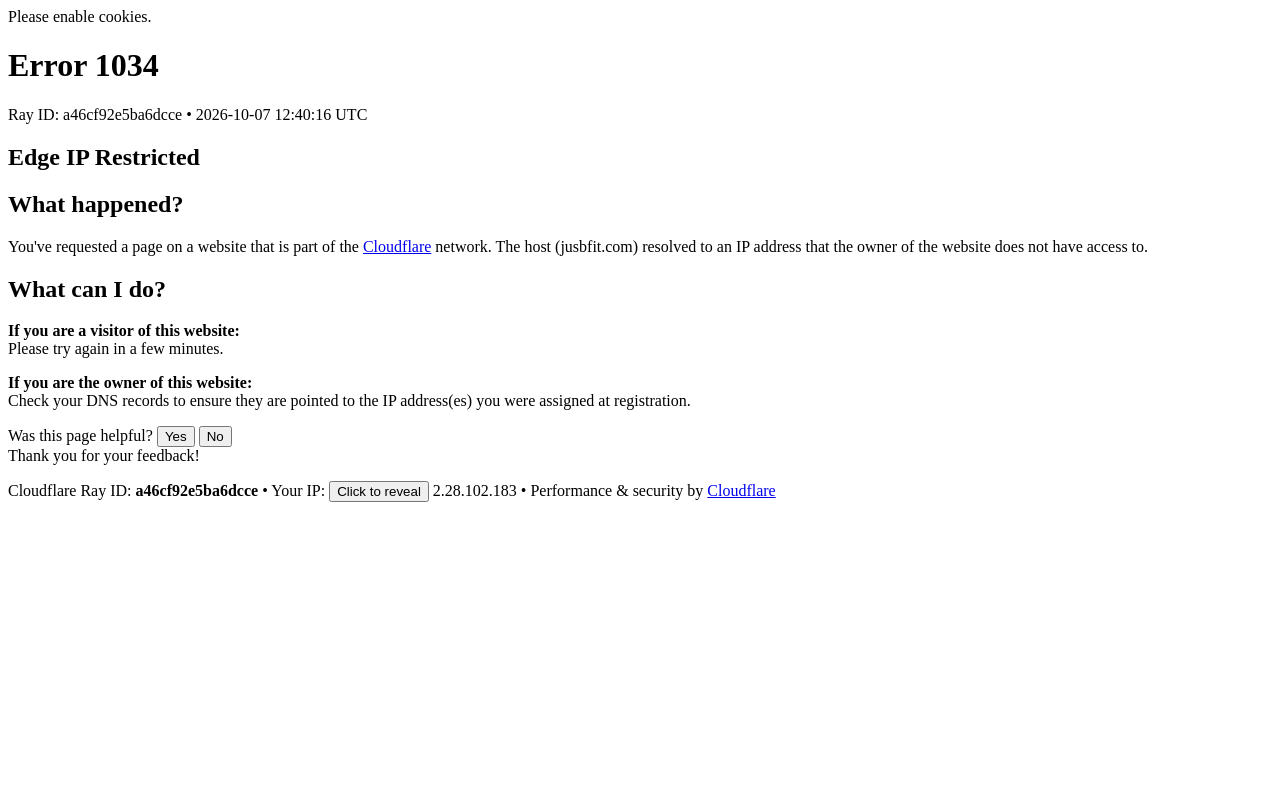 JusBfit — screenshot of their official website