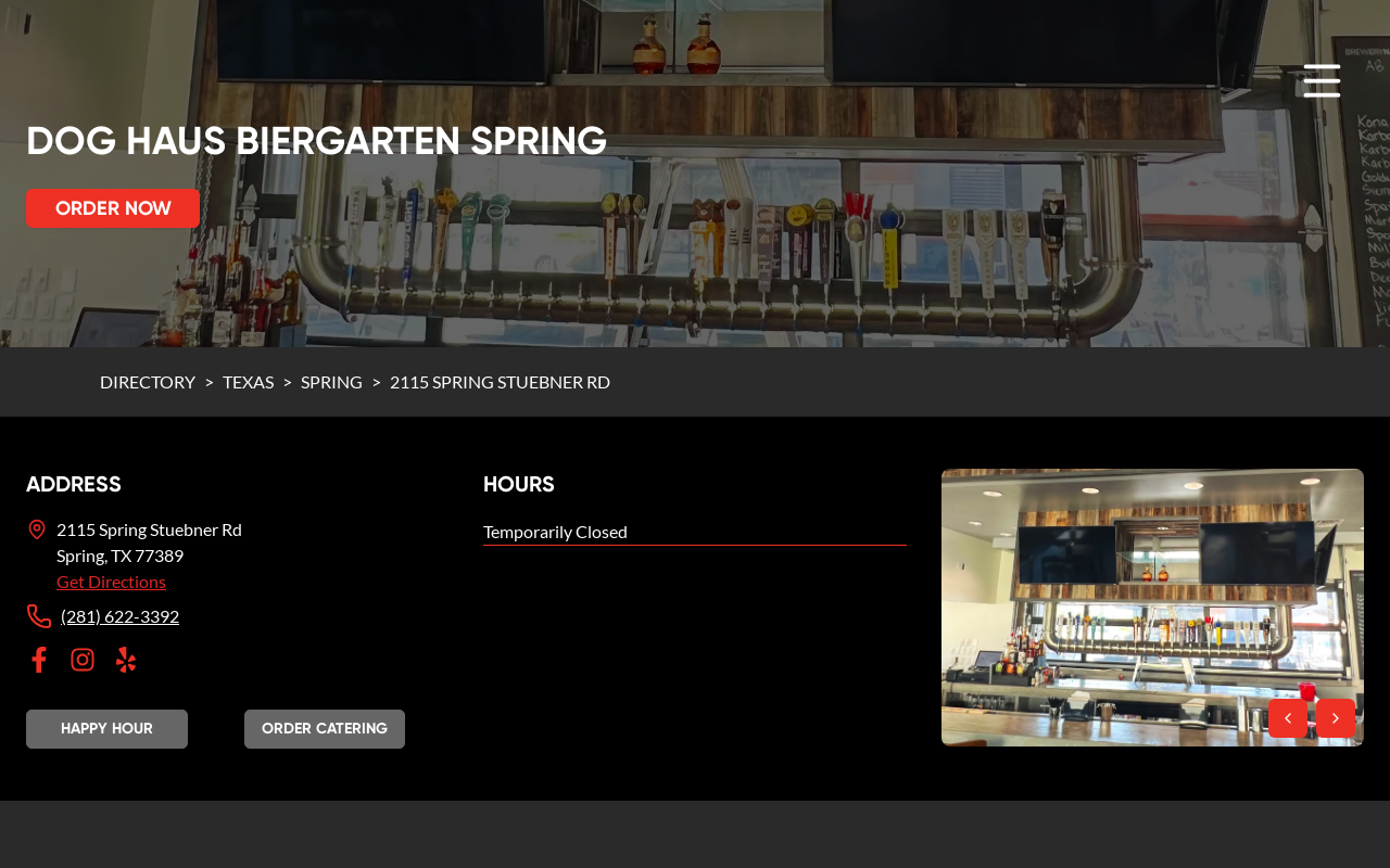 Dog Haus Biergarten — screenshot of their official website