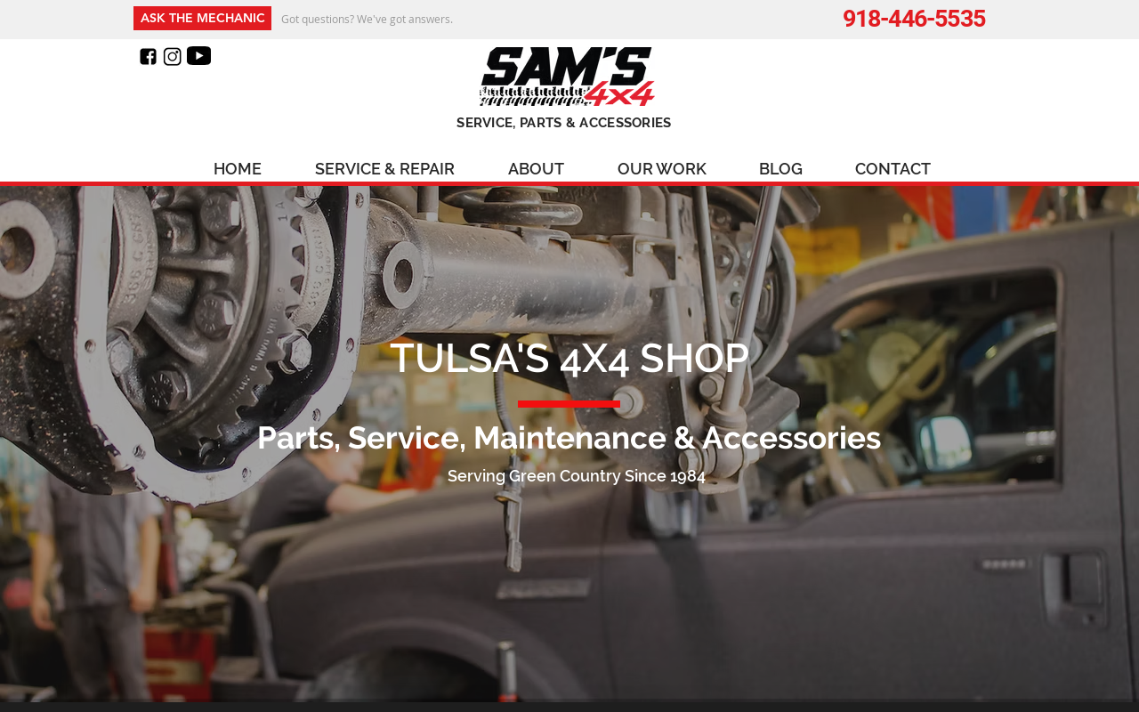 Sam's 4x4 — screenshot of their official website