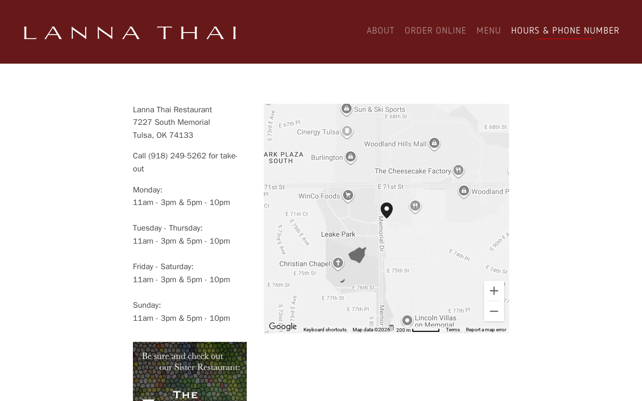 Lanna Thai — screenshot of their official website