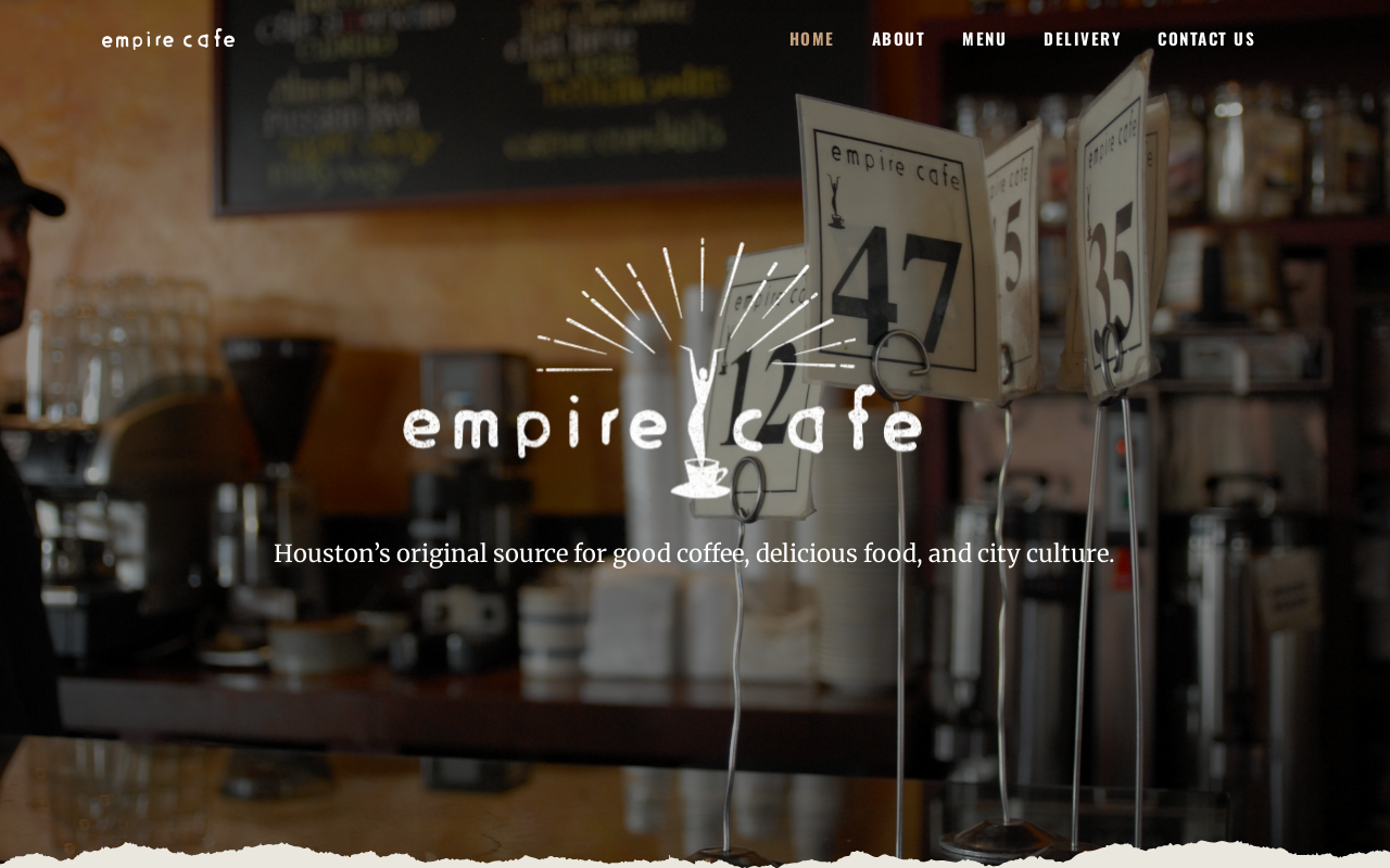 Empire Cafe — screenshot of their official website